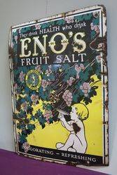 Enoand39s Fruit Salt Pictorial Enamel Advertising Sign 