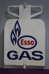 Esso Gas Double Sided Enamel Advertising Sign  