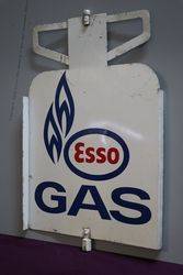 Esso Gas Double Sided Enamel Advertising Sign  