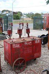 Esso Portable Triple Pump Oil Cart in Original Condition