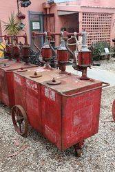 Esso Portable Triple Pump Oil Cart in Original Condition