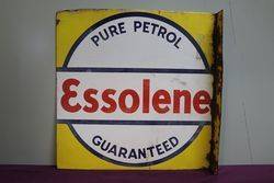 Essolena Pure Petrol Doubled Sided Enamel Advertising Sign 