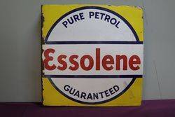 Essolena Pure Petrol Doubled Sided Enamel Advertising Sign 