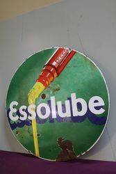 Essolube Double Sided Enamel Advertising Sign 