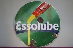 Essolube Double Sided Enamel Advertising Sign 