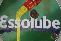 Essolube Double Sided Enamel Advertising Sign 