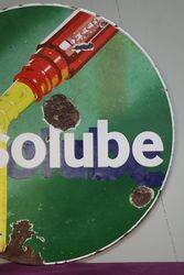 Essolube Double Sided Enamel Advertising Sign 