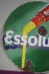 Essolube Double Sided Enamel Advertising Sign 