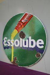 Essolube Double Sided Enamel Advertising Sign 