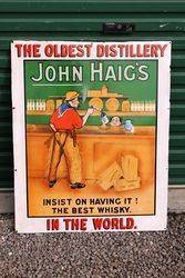 Exceptional And Rare John Haig Enamel Advertising Sign