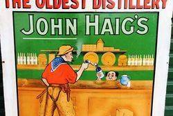 Exceptional And Rare John Haig Enamel Advertising Sign