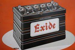 Exide Car Battery Advertising Enamel Sign  