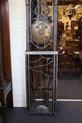 Extremely Rare French Iron Cased Comptoise Clock 76 Tall C1900 