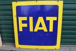 FIAT Double Side Enamel Advertising Sign 