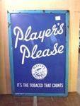 FRAMED PLAYERS PLEASE ENAMEL SIGN ---ST92