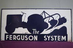 Ferguson System Tractor Double Sided Advertising Tin Sign 