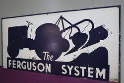 Ferguson System Tractor Double Sided Advertising Tin Sign 