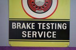 Ferodo Brake Testing Service Advertising Tin Sign 