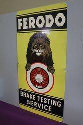 Ferodo Brake Testing Service Advertising Tin Sign 