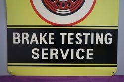 Ferodo Brake Testing Service Advertising Tin Sign 