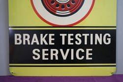 Ferodo Brake Testing Service Advertising Tin Sign 