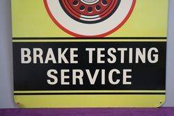 Ferodo Brake Testing Service Advertising Tin Sign 