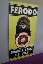 Ferodo Brake Testing Service Advertising Tin Sign 