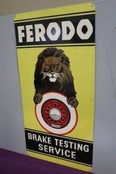 Ferodo Brake Testing Service Advertising Tin Sign 