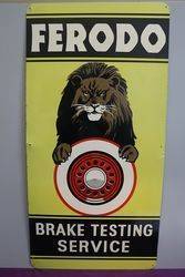 Ferodo Brake Testing Service Advertising Tin Sign 