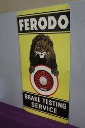 Ferodo Tin Brake Testing Service Advertising Sign 