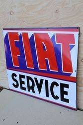Fiat Service Enamel Advertising Sign  