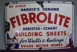 Fibrolite Building Sheets Enamel Advertising Sign 