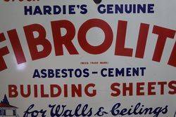 Fibrolite Building Sheets Enamel Advertising Sign 