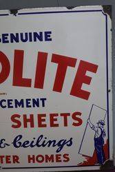 Fibrolite Building Sheets Enamel Advertising Sign 