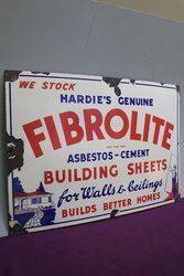 Fibrolite Building Sheets Enamel Advertising Sign 