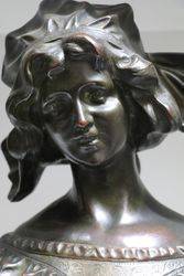 Filled Bronze Bust Signed Kanora Depose