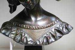 Filled Bronze Bust Signed Kanora Depose