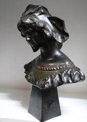 Filled Bronze Bust Signed Kanora Depose