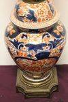 Fine + Rare 19th Century Hand Painted Imari Oil Lamp On Ormolu Base All Original