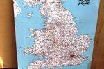 Firestone Map Of England Enamel Sign