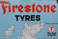 Firestone Tyres Enamel Advertising Sign 