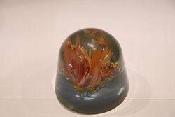 Floral Glass Paperweight  