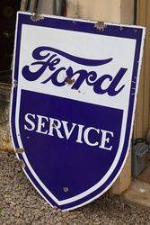 Ford Double Sided Enamel Advertising Sign 