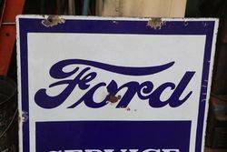 Ford Double Sided Enamel Advertising Sign 