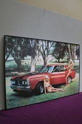 Ford GTHO Phase III  Pictorial Advertising Framed Sign 