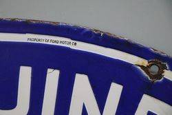 Ford Genuine Parts Double Sided Enamel Advertising Sign 