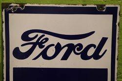 Ford Service Double Sided Enamel Advertising Sign  