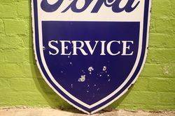 Ford Service Double Sided Enamel Advertising Sign  