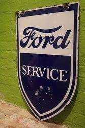 Ford Service Double Sided Enamel Advertising Sign  