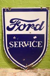 Ford Service Double Sided Enamel Advertising Sign  